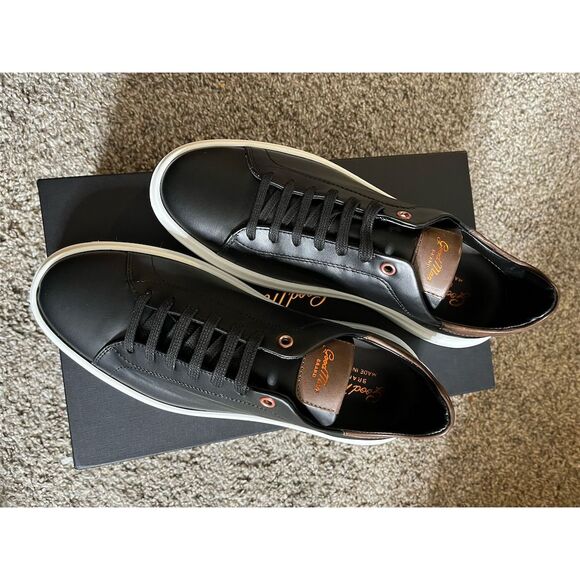 Good Man Brand Men's Black Leather Sneakers Size 8.5 Casual Lace Up